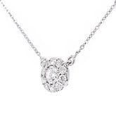 0.28ct Pave Set Diamond Necklace in 9ct White Gold